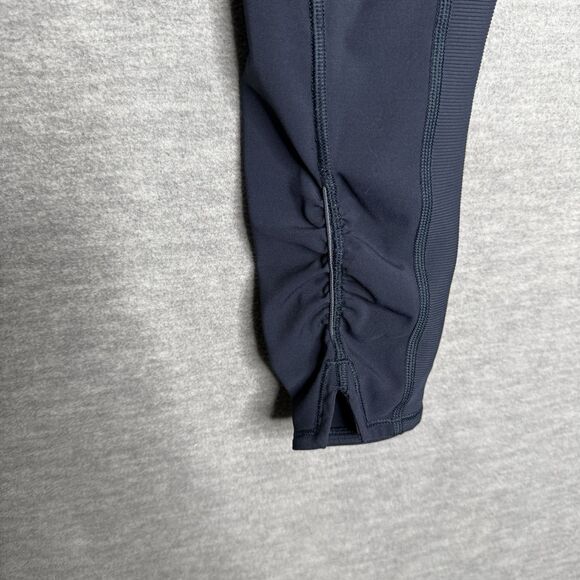 Lululemon On Your Mark Crop Women's Size 12 Leggings Midnight Navy Blue Cinched - Picture 6 of 8